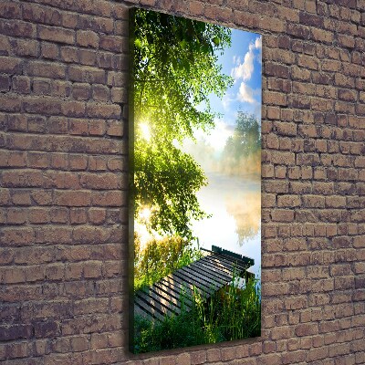 Verticaal canvasschilderij Houten steiger