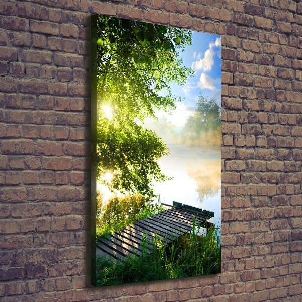 Verticaal canvasschilderij Houten steiger