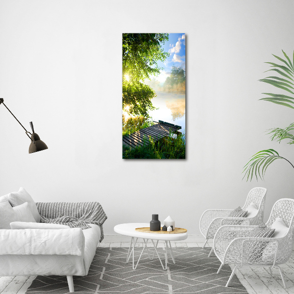 Verticaal canvasschilderij Houten steiger