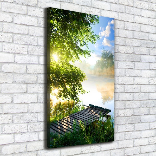 Verticaal canvasschilderij Houten steiger