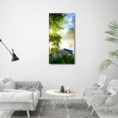 Verticaal canvasschilderij Houten steiger