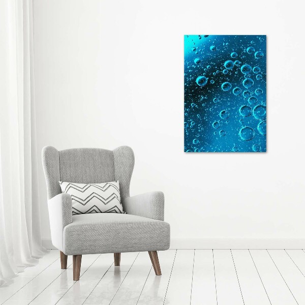 Verticale foto op canvas Bellen onder water
