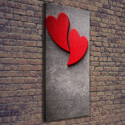 Verticale canvasfoto Rode harten