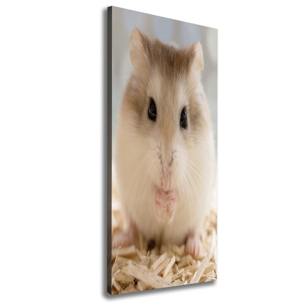 Verticaal schilderij op canvas Hamster