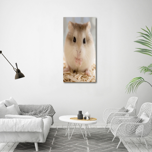 Verticaal schilderij op canvas Hamster