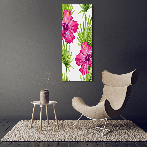 Verticale foto op canvas Hawaiiaans patroon