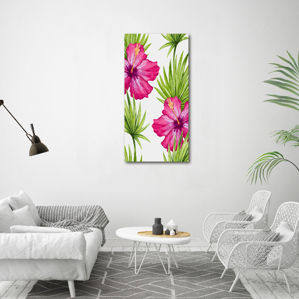 Verticale foto op canvas Hawaiiaans patroon