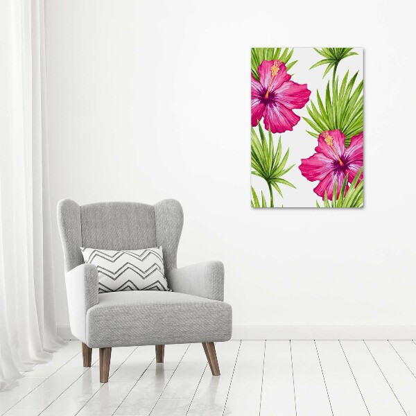 Verticale foto op canvas Hawaiiaans patroon