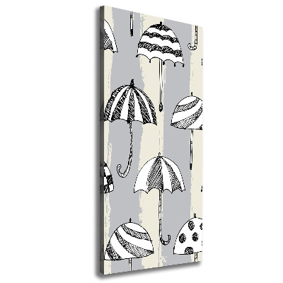 Verticaal canvasschilderij Paraplu's