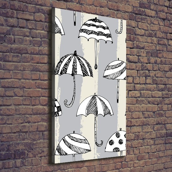 Verticaal canvasschilderij Paraplu's