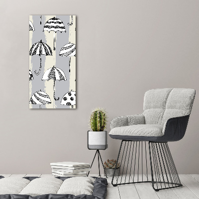 Verticaal canvasschilderij Paraplu's
