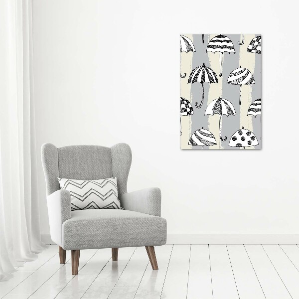 Verticaal canvasschilderij Paraplu's