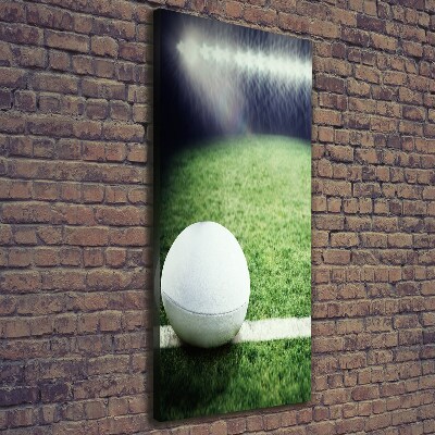 Verticaal canvasschilderij Rugbybal