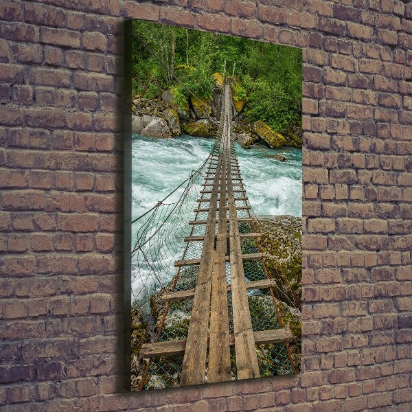 Verticale foto op canvas Hangbrug