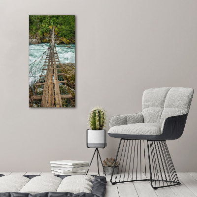 Verticale foto op canvas Hangbrug