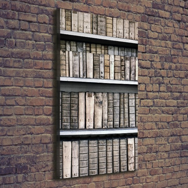 Verticaal canvasschilderij Boekenplank