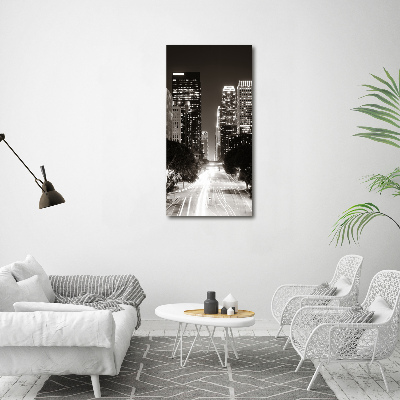 Verticale canvasfoto Los Angeles 's nachts