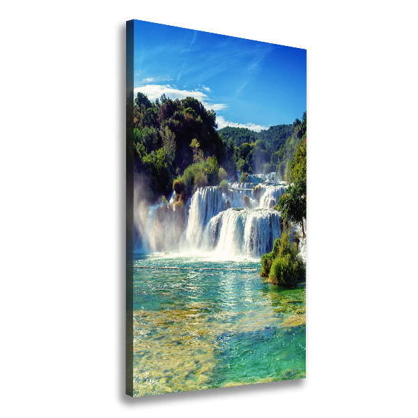 Verticaal schilderij op canvas Krka-waterval