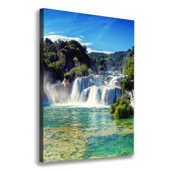 Verticaal schilderij op canvas Krka-waterval