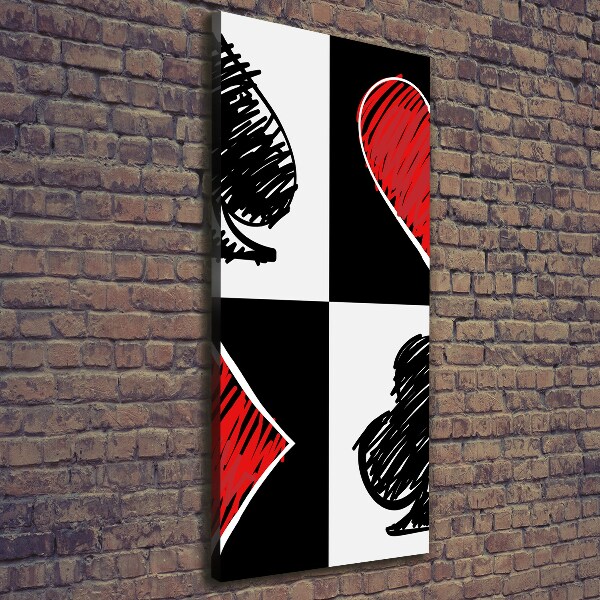 Verticale canvasfoto Kaartkleuren