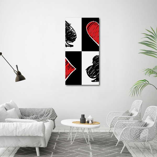 Verticale canvasfoto Kaartkleuren