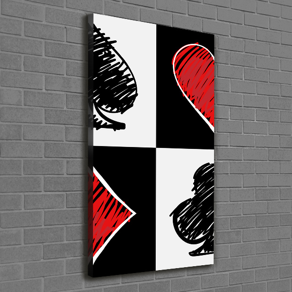 Verticale canvasfoto Kaartkleuren