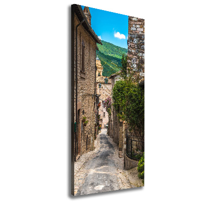 Verticaal canvasschilderij Een charmante straat