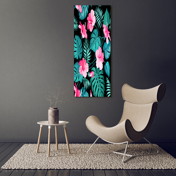 Verticale canvasfoto Hawaiiaanse bloemen