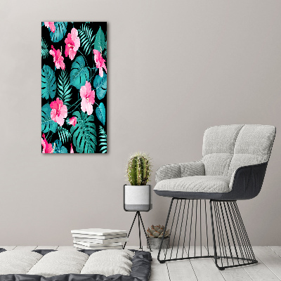 Verticale canvasfoto Hawaiiaanse bloemen