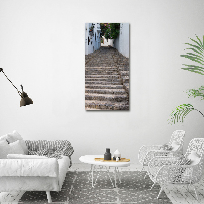 Verticaal schilderij op canvas Stenen trappen