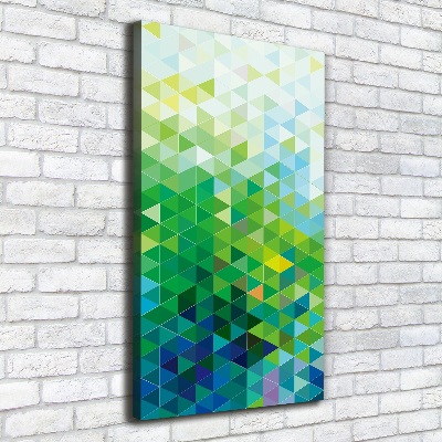 Verticale foto op canvas Abstracte driehoeken
