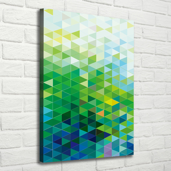 Verticale foto op canvas Abstracte driehoeken
