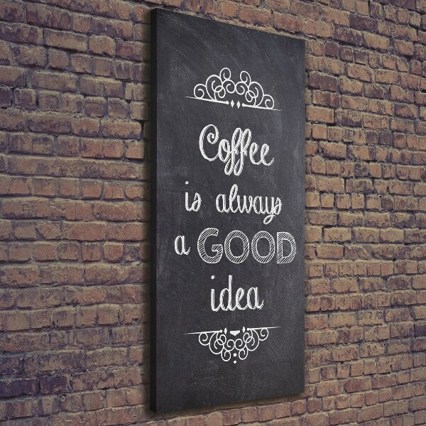 Verticale foto op canvas Koffiecollage