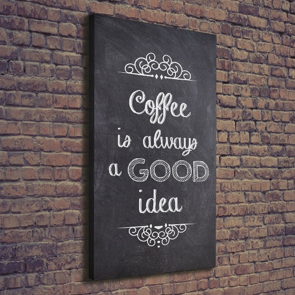 Verticale foto op canvas Koffiecollage