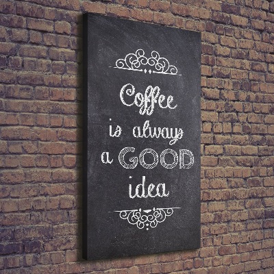 Verticale foto op canvas Koffiecollage