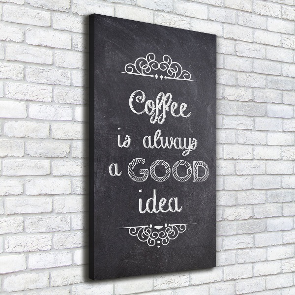 Verticale foto op canvas Koffiecollage