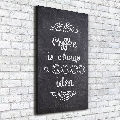 Verticale foto op canvas Koffiecollage