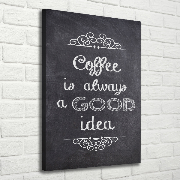 Verticale foto op canvas Koffiecollage