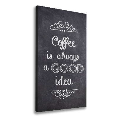 Verticale foto op canvas Koffiecollage