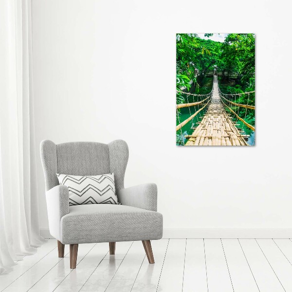 Verticaal canvasschilderij Hangbrug