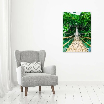 Verticaal canvasschilderij Hangbrug