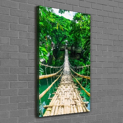 Verticaal canvasschilderij Hangbrug