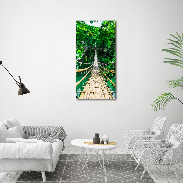 Verticaal canvasschilderij Hangbrug