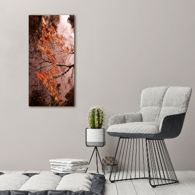 Verticaal canvasschilderij Herfstbladeren
