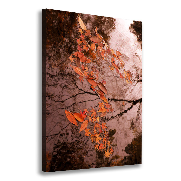 Verticaal canvasschilderij Herfstbladeren