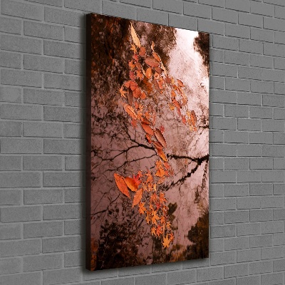 Verticaal canvasschilderij Herfstbladeren