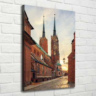 Verticaal schilderij op canvas Wrocław, Polen