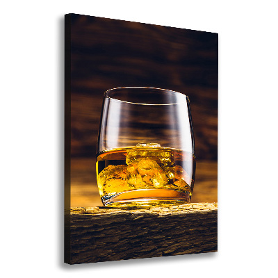 Verticale canvasfoto Bourbon in een glas