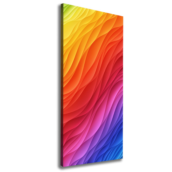 Verticaal schilderij op canvas Kleurrijke golven