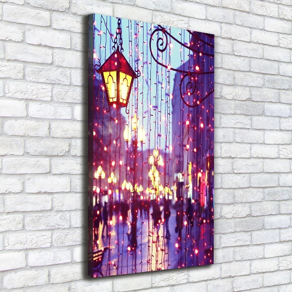 Verticale foto op canvas Lichten in de stad